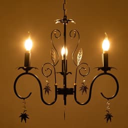 Люстра BayerLux «Беатрис», 3xE14, 40 Вт, черно-золотой, 56.5×56.5×48.5-105 см