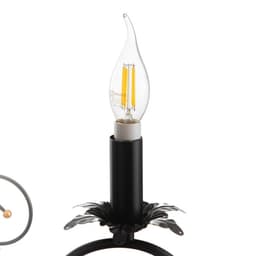 Люстра BayerLux «Беатрис», 3xE14, 40 Вт, черно-золотой, 56.5×56.5×48.5-105 см