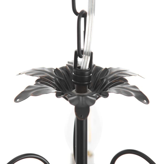 Люстра BayerLux «Беатрис», 3xE14, 40 Вт, черно-золотой, 56.5×56.5×48.5-105 см