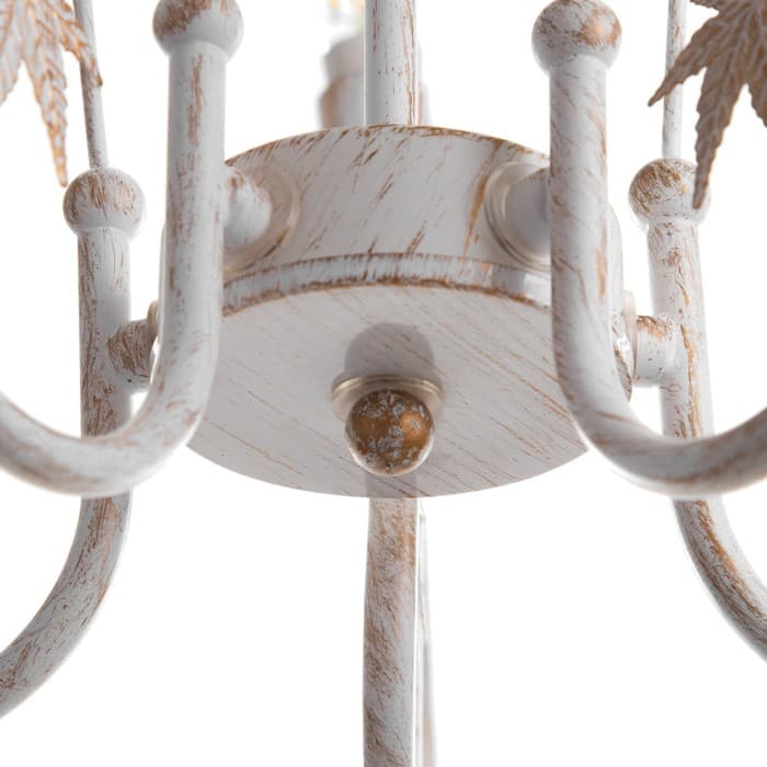 Люстра «Беатрис» 5xE14 40 Вт белый с золотой патиной 56.5×56.5×48.5-105 см BayerLux