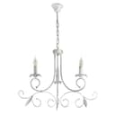 Люстра потолочная BayerLux «Айрис», 3xE14, 40 Вт, белый с золотой патиной, 66×66×46-105 см