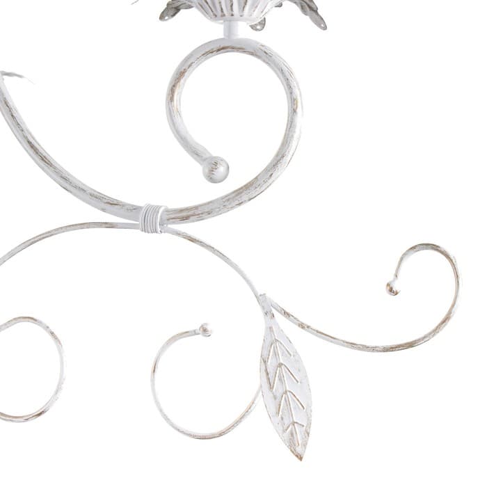 Люстра потолочная BayerLux «Айрис», 3xE14, 40 Вт, белый с золотой патиной, 66×66×46-105 см