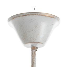 Люстра потолочная BayerLux «Айрис», 3xE14, 40 Вт, белый с золотой патиной, 66×66×46-105 см