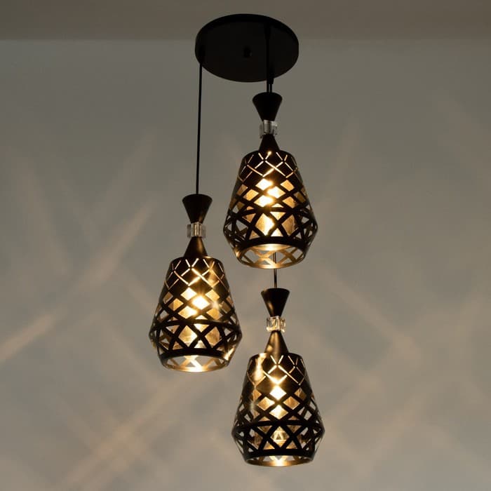 Светильник BayerLux «Ковальце» 3хЕ27 40 Вт черный 33×33×35-120 см