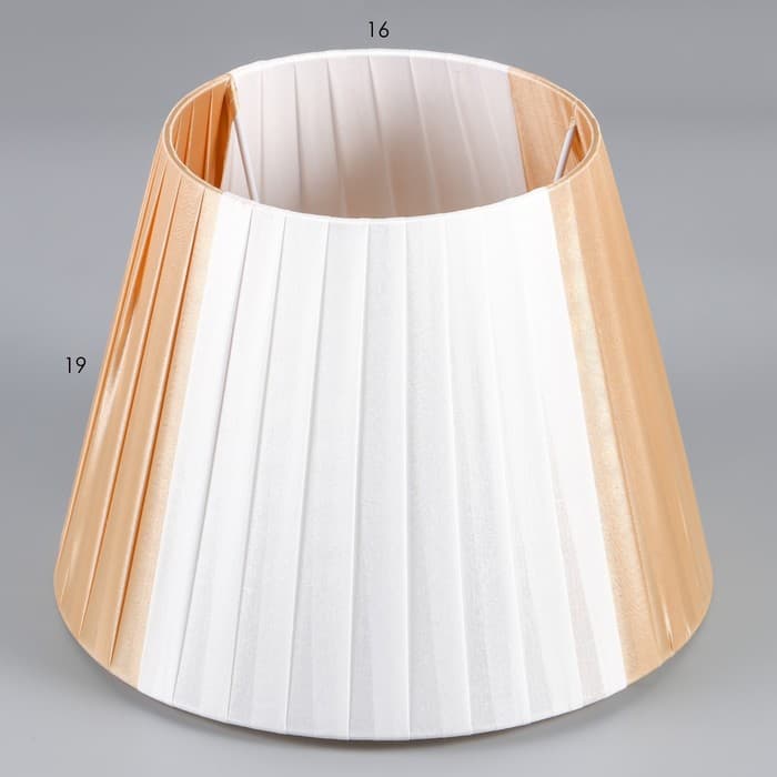 Абажур BayerLux, E27, коричнево-белый, 25×25×19 см