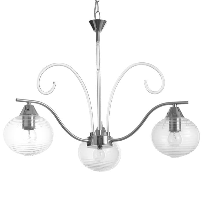 Люстра «Харми» 3хE27 40 Вт серебро 58×58×41 см BayerLux