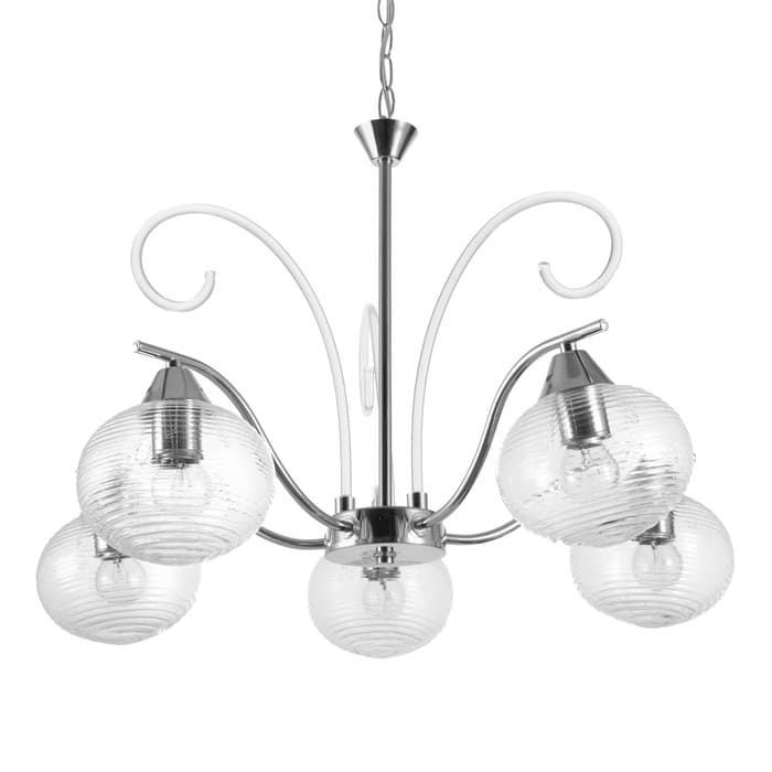 Люстра «Харми» 5xE27 40 Вт серебро 58×58×41 см BayerLux