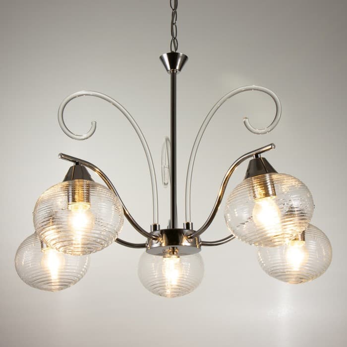 Люстра «Харми» 5xE27 40 Вт серебро 58×58×41 см BayerLux