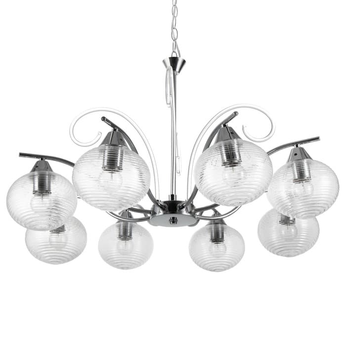 Люстра «Харми» 8xE27 40 Вт серебро 62×62×41 см BayerLux