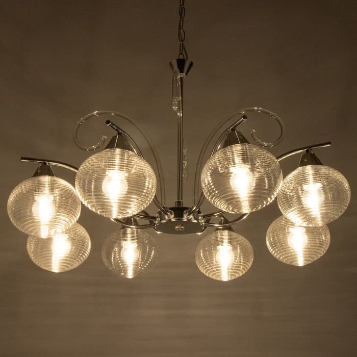 Люстра «Харми» 8xE27 40 Вт серебро 62×62×41 см BayerLux