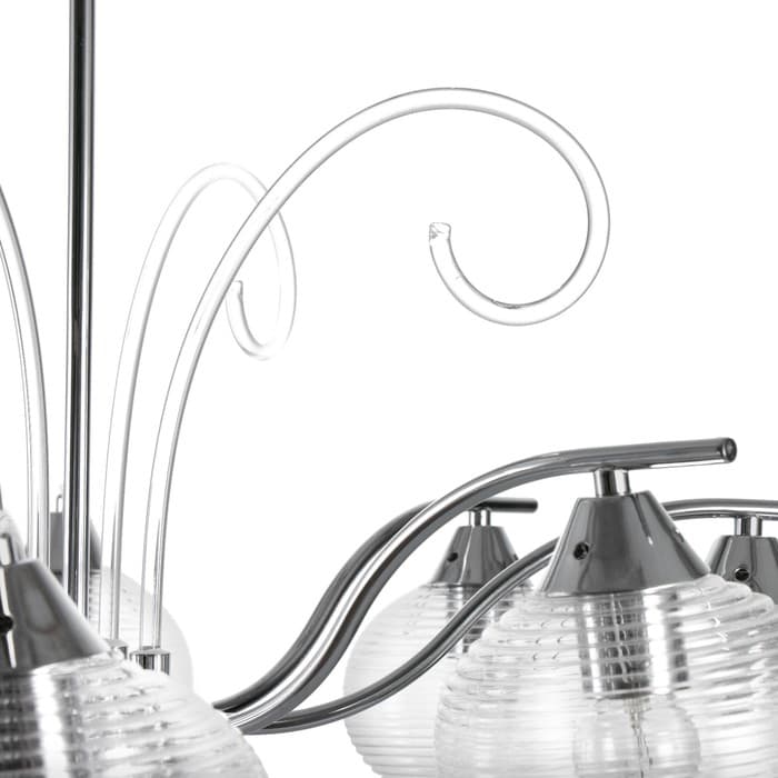 Люстра «Харми» 8xE27 40 Вт серебро 62×62×41 см BayerLux