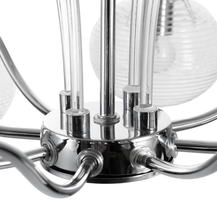 Люстра «Харми» 8xE27 40 Вт серебро 62×62×41 см BayerLux