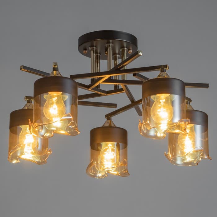 Люстра «Либель» 5хE27 40 Вт черный 50×50×28 см BayerLux