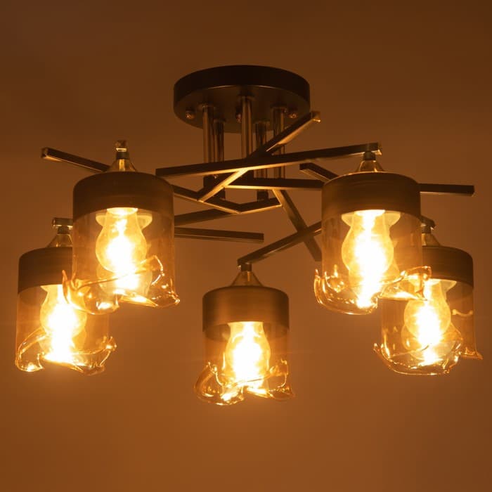 Люстра «Либель» 5хE27 40 Вт черный 50×50×28 см BayerLux