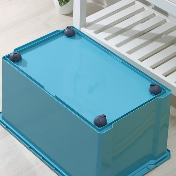 Контейнер для хранения игрушек на колесах Follow Me, 57 л, пластик, синий