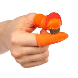 Напальчник с лезвием 90° + 4 защитных напальчника, для сбора урожая, Greengo