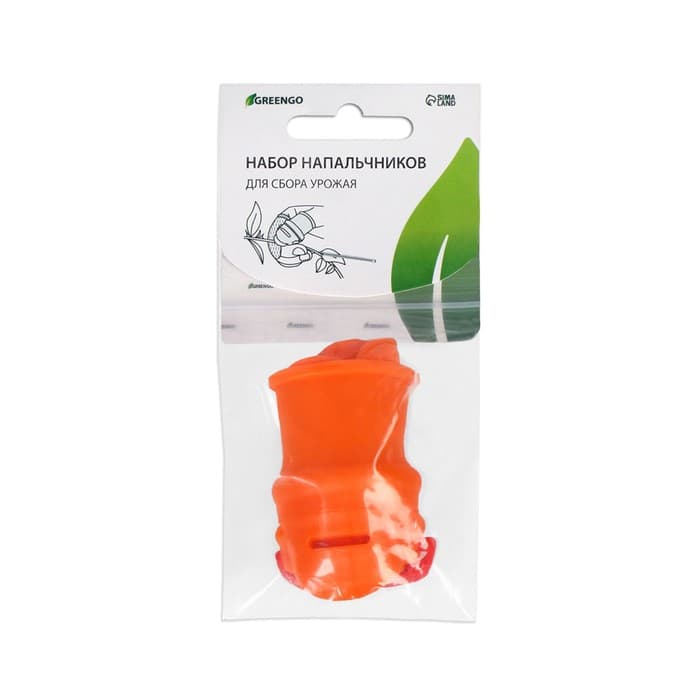 Напальчник с лезвием 90° + 4 защитных напальчника, для сбора урожая, Greengo