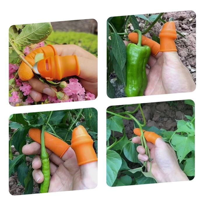 Напальчник с лезвием + 1 защитный напальчник, для сбора урожая, Greengo