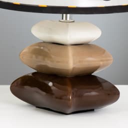 Настольная лампа с абажуром RISALUX «Гонки», Е14, 15 Вт, бело-чёрный, 20×20×28 см