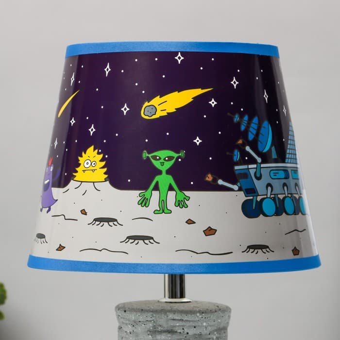 Настольная лампа с абажуром RISALUX «Космос», Е14, 15 Вт, 20×20×33.5 см
