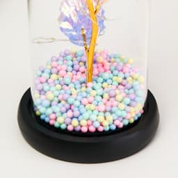 Фигурка светящаяся колба RISALUX «Яркий цветок», LED-ночник, от батареек 3ААА, 11×11×22 см