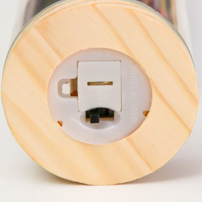 Фигурка световая колба RISALUX «Красочный букет», LED-ночник, от батареек LR=1130 6.5×6.5×19 см