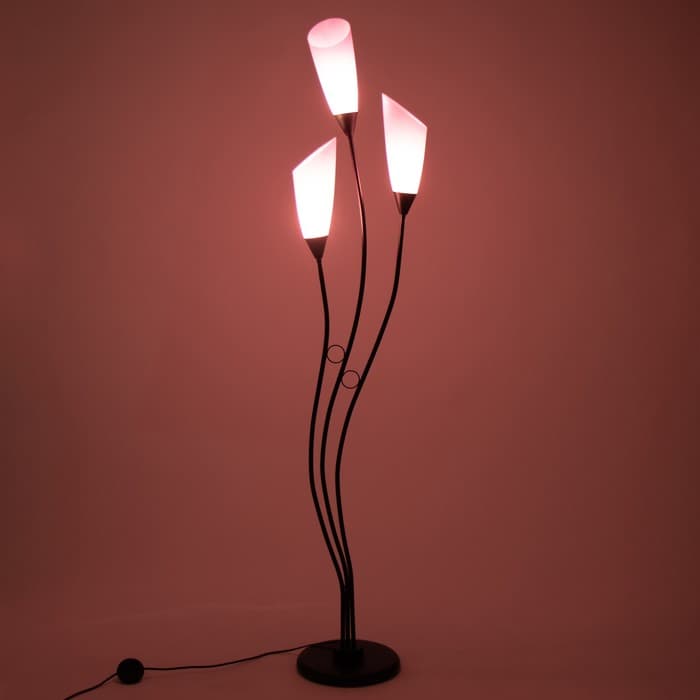 Торшер «Айрис» 3хЕ27 15 Вт черно-фиолетовый h.167 см