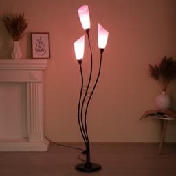 Торшер «Айрис» 3хЕ27 15 Вт черно-фиолетовый h.167 см