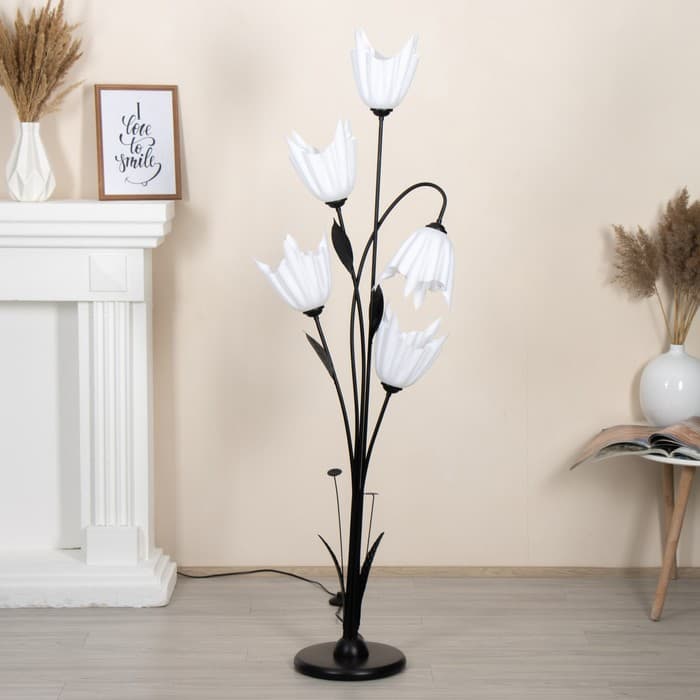 Торшер BayerLux «Аделла», 5хЕ27, 15 Вт, 145 см, белый