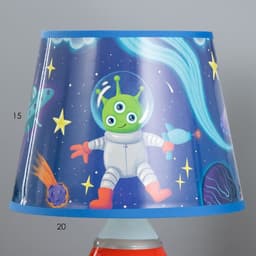 Настольная лампа с абажуром RISALUX «Космический корабль», Е14, 15 Вт, 20×20×31 см, МИКС