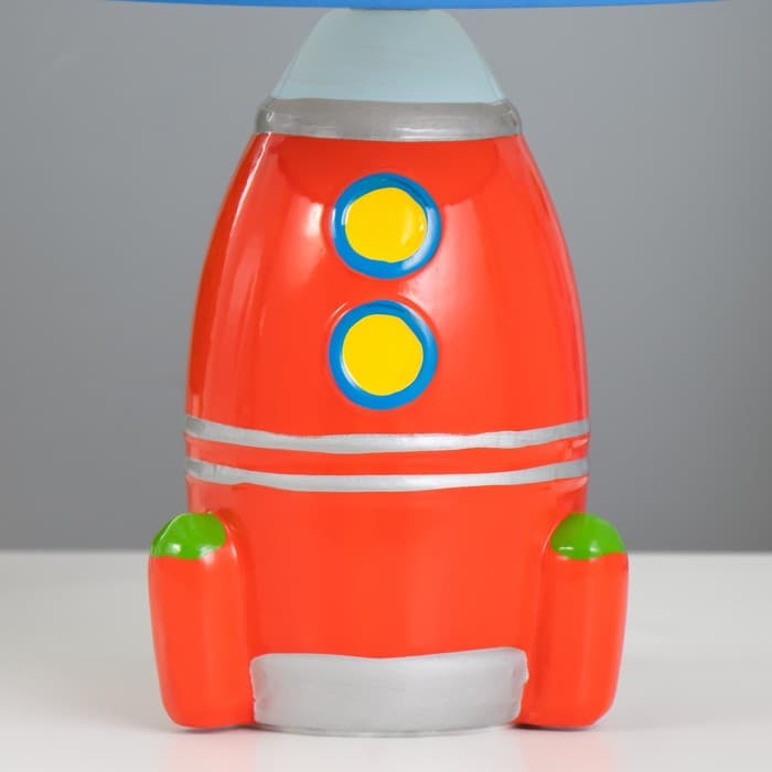 Настольная лампа с абажуром RISALUX «Космический корабль», Е14, 15 Вт, 20×20×31 см, МИКС