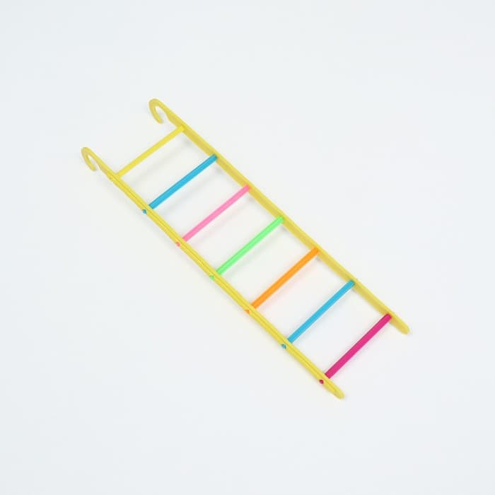 Набор игрушек для птиц, 35×28 см, 5 предметов: ванночка, кормушка, зеркальце, качели, лесенка