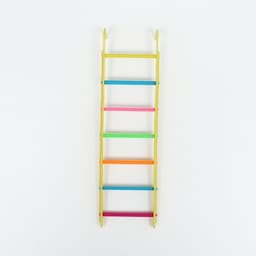 Набор игрушек для птиц, 35×28 см, 5 предметов: ванночка, кормушка, зеркальце, качели, лесенка