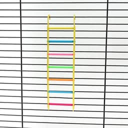 Набор игрушек для птиц, 35×28 см, 5 предметов: ванночка, кормушка, зеркальце, качели, лесенка