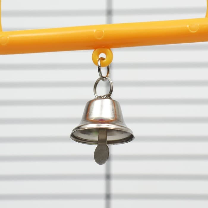 Набор игрушек для птиц, 35×28 см, 5 предметов: ванночка, кормушка, зеркальце, качели, лесенка