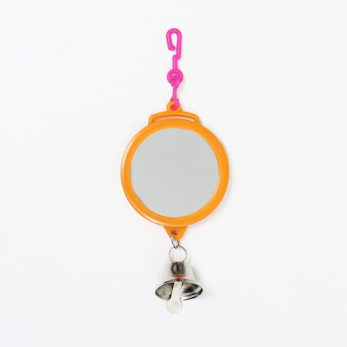 Набор игрушек для птиц, 35×28 см, 5 предметов: ванночка, кормушка, зеркальце, качели, лесенка