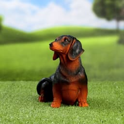 Садовая фигура из полистоуна «Собака такса», 20×20×12 см