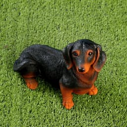 Садовая фигура из полистоуна «Собака такса», 20×20×12 см