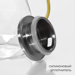 Кувшин для воды Magistro «Льдинка», 1.75 л, 14×21 см, с металлической крышкой, стекло, прозрачный