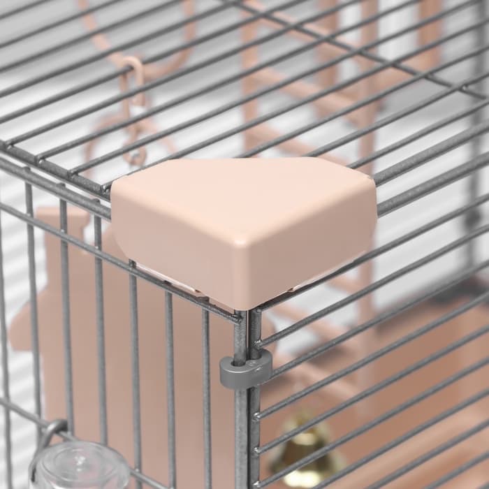 Клетка для птиц «Пижон» №100, разборная, 42×30×37 см, укомплектованная, бежевая