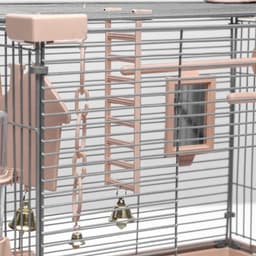 Клетка для птиц «Пижон» №100, разборная, 42×30×37 см, укомплектованная, бежевая