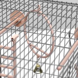 Клетка для птиц «Пижон» №100, разборная, 42×30×37 см, укомплектованная, бежевая