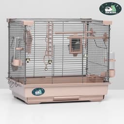 Клетка для птиц «Пижон» №100, разборная, 42×30×37 см, укомплектованная, бежевая
