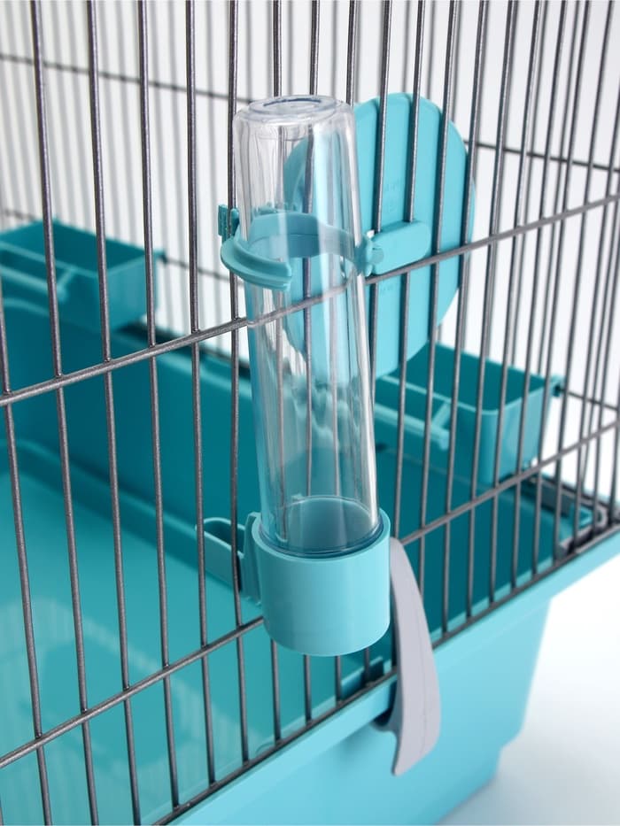 Клетка для птиц «Пижон», разборная, 42×30×62.7 см, укомплектованная, бирюзовая