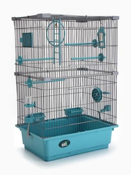 Клетка для птиц «Пижон», разборная, 42×30×62.7 см, укомплектованная, бирюзовая