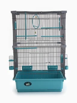 Клетка для птиц «Пижон», разборная, 42×30×62.7 см, укомплектованная, бирюзовая