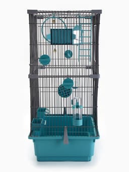 Клетка для птиц «Пижон», разборная, 42×30×62.7 см, укомплектованная, бирюзовая