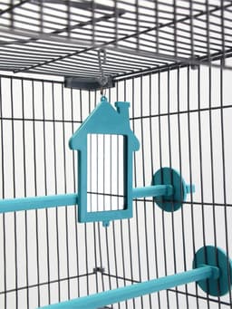 Клетка для птиц «Пижон», разборная, 42×30×62.7 см, укомплектованная, бирюзовая