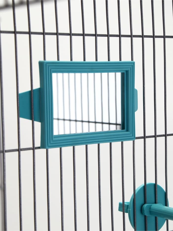 Клетка для птиц «Пижон», разборная, 42×30×62.7 см, укомплектованная, бирюзовая