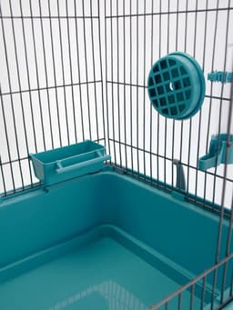 Клетка для птиц «Пижон», разборная, 42×30×62.7 см, укомплектованная, бирюзовая